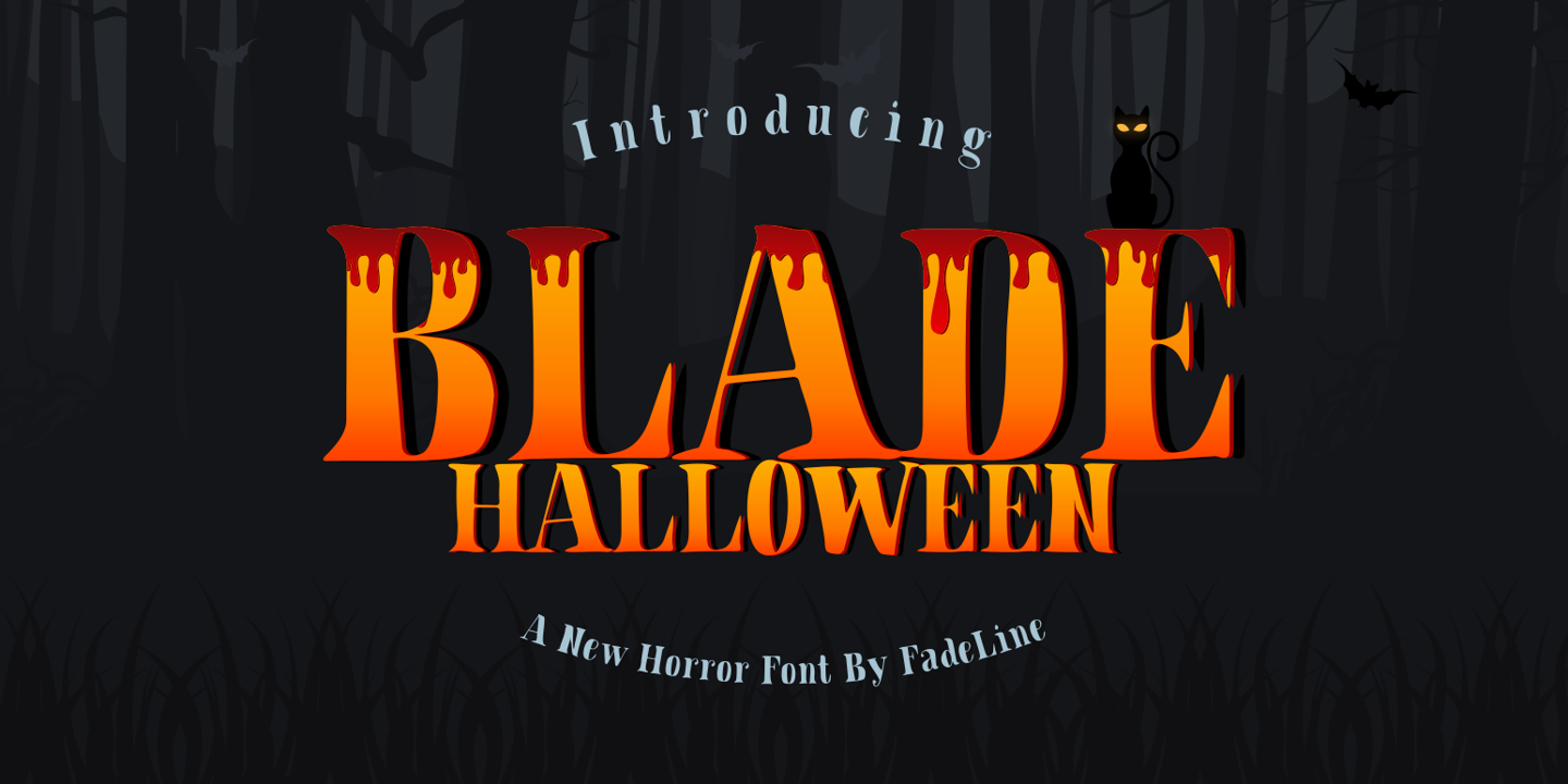 Przykład czcionki Blade Halloween Regular